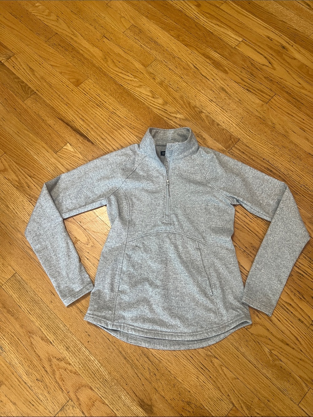 Kyodan Gray Cowl Neck Quarter-Zip Pullover